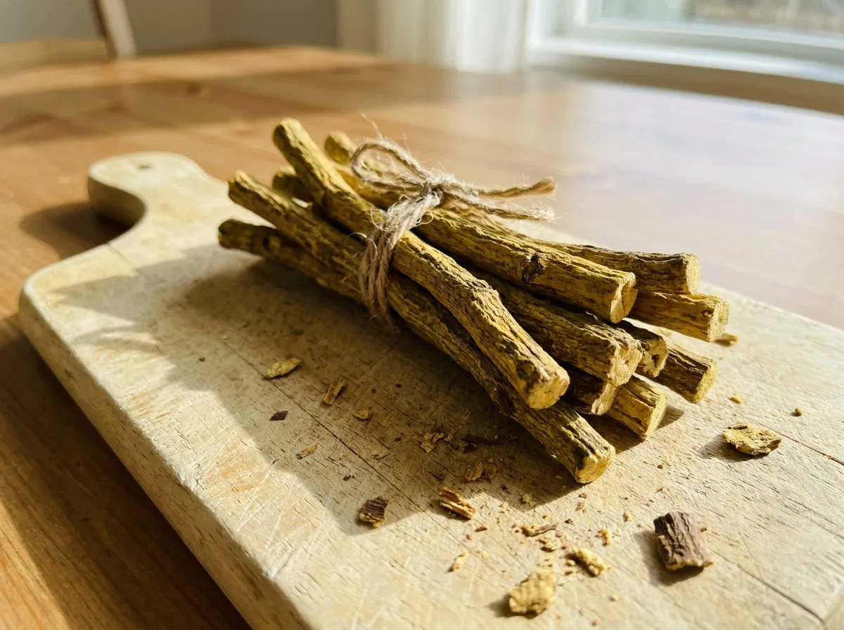 Dried liquorice root sticks