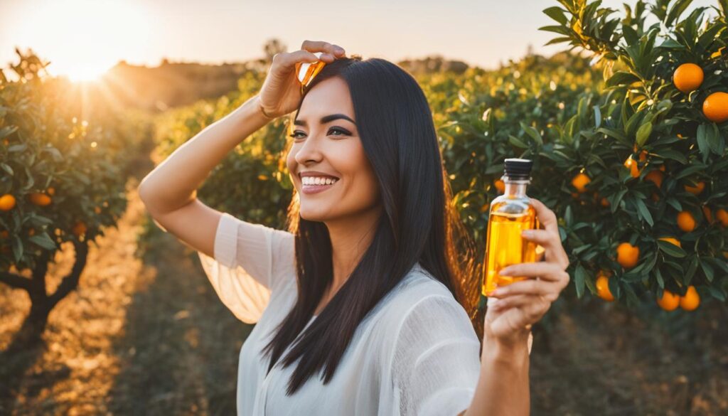 Orange oil for hair