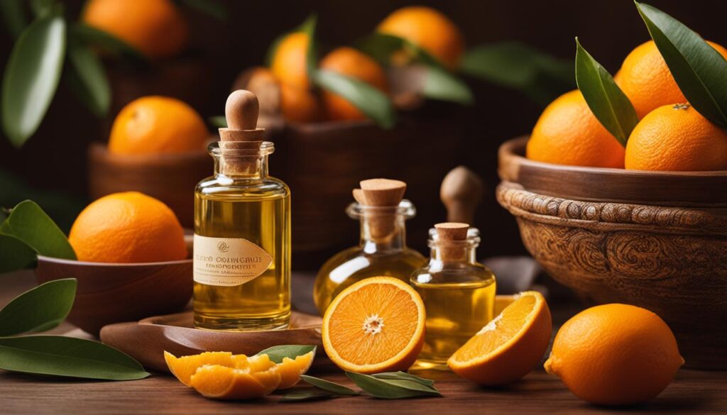 Orange oil for skincare