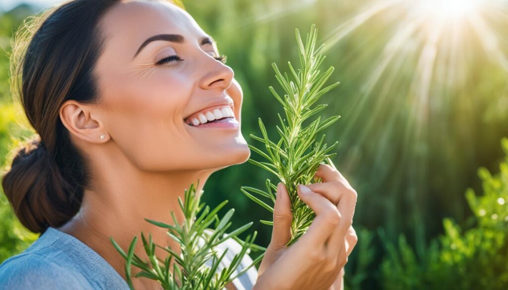 Rosemary oil for mood enhancement