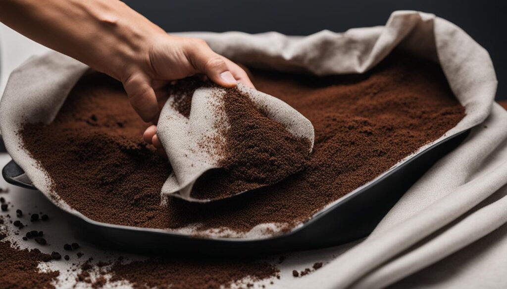 Using coffee grounds for cleaning