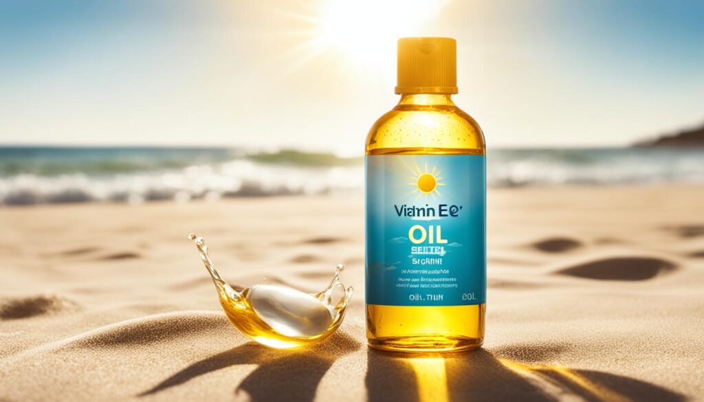 Vitamin E oil for sun protection