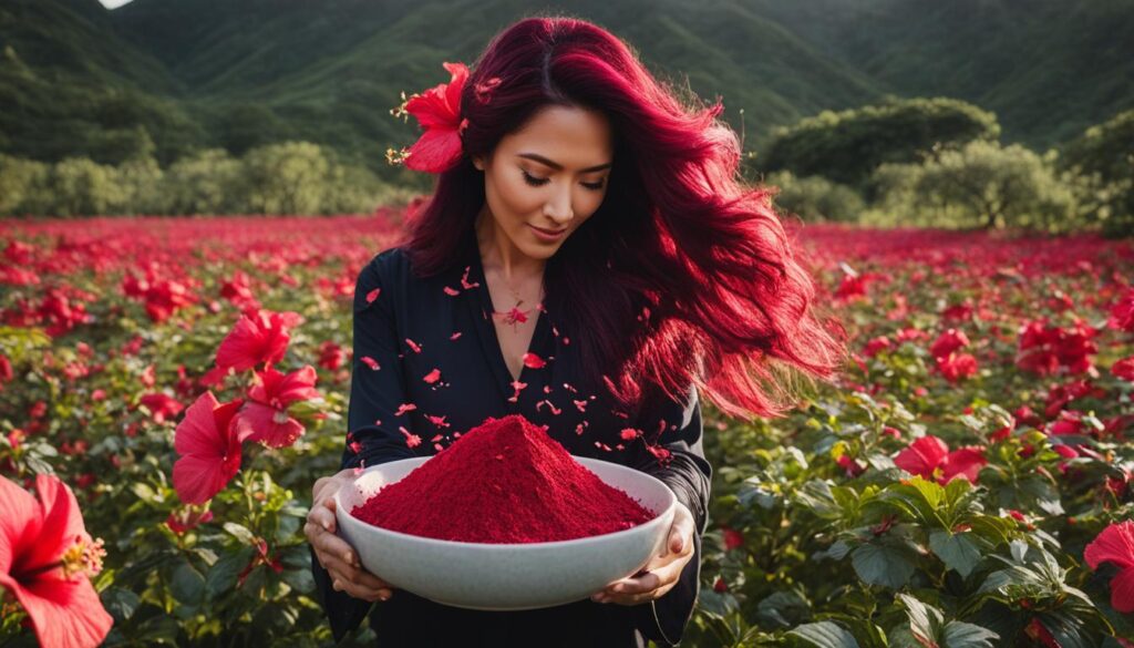 hibiscus powder for hair strength