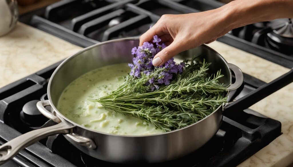 infusing herbs and flowers into soap