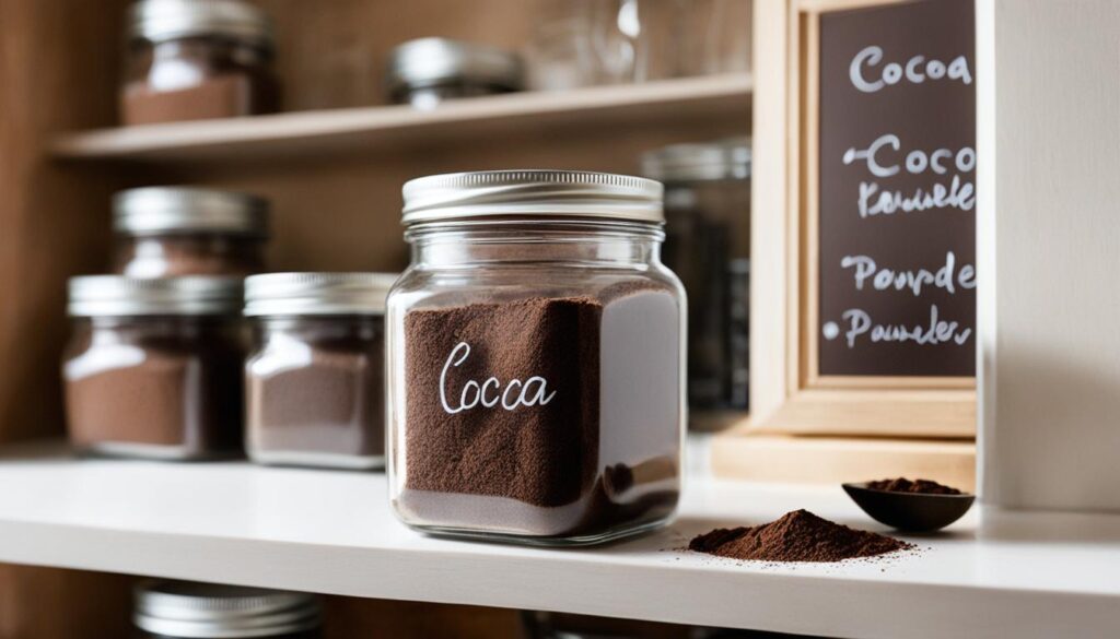 storing cocoa powder