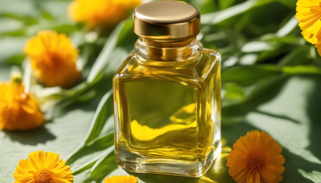 Calendula oil for shiny hair