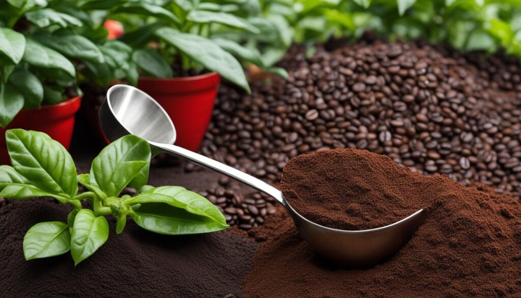Coffee grounds measurement for fertilizing
