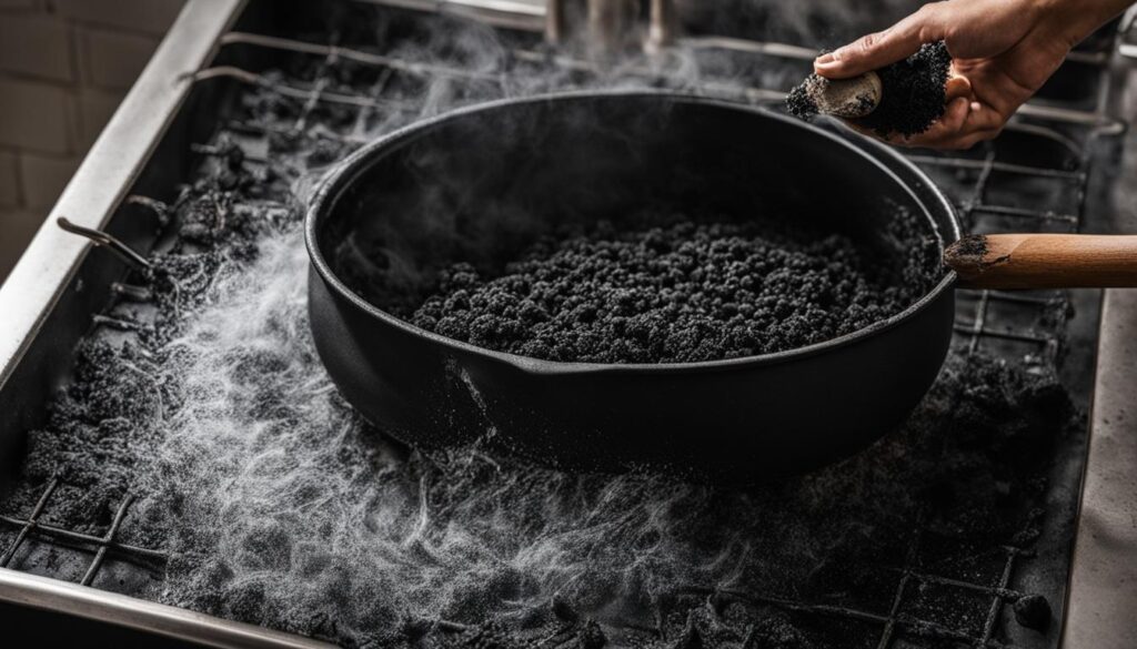 Cooking the Charcoal and Cleaning it Cooking the Charcoal and Cleaning it