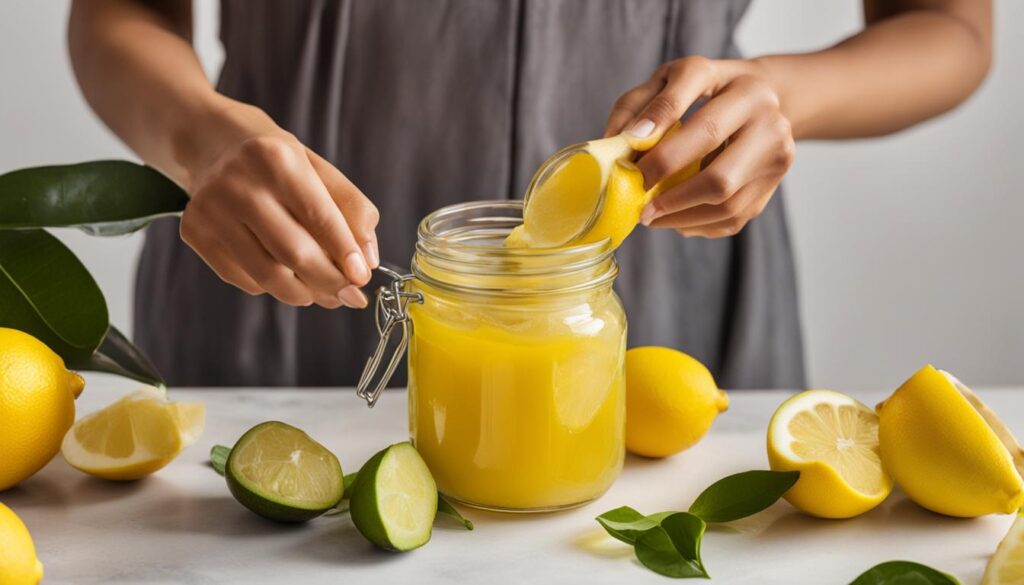 DIY lemon extract hair mask