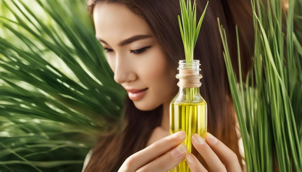 Lemongrass Oil for Shiny Hair