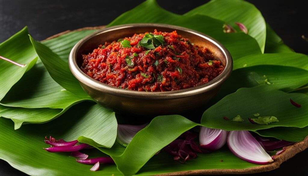 Sri Lankan gotu kola sambol