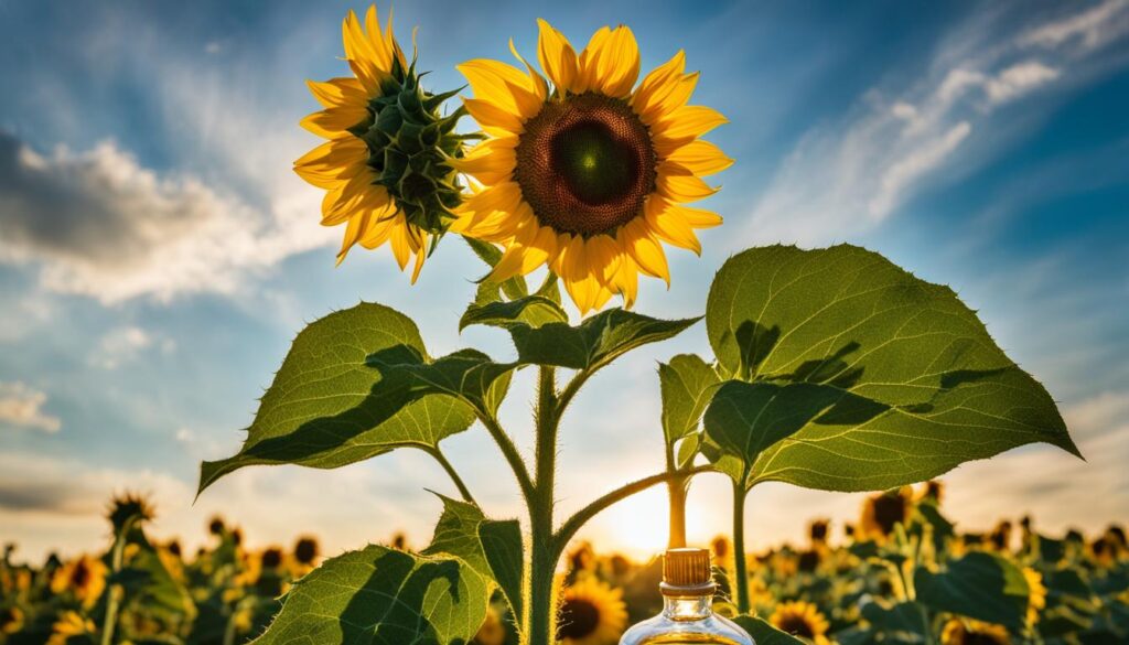 Sunflower oil for acne