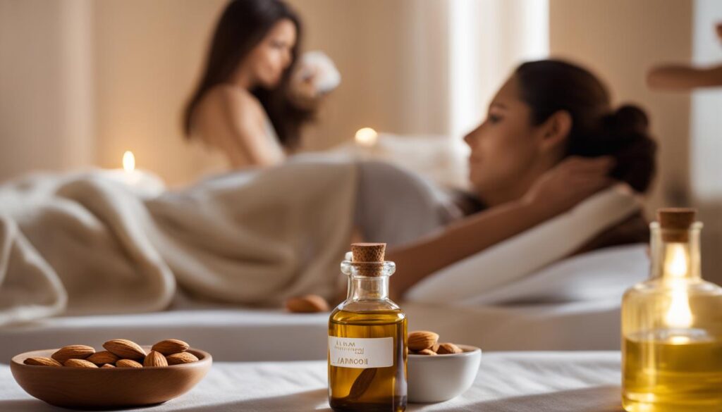 almond oil massage for hair