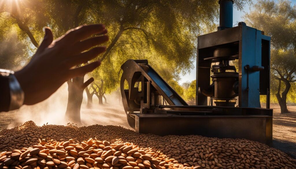 almond oil pressing technique