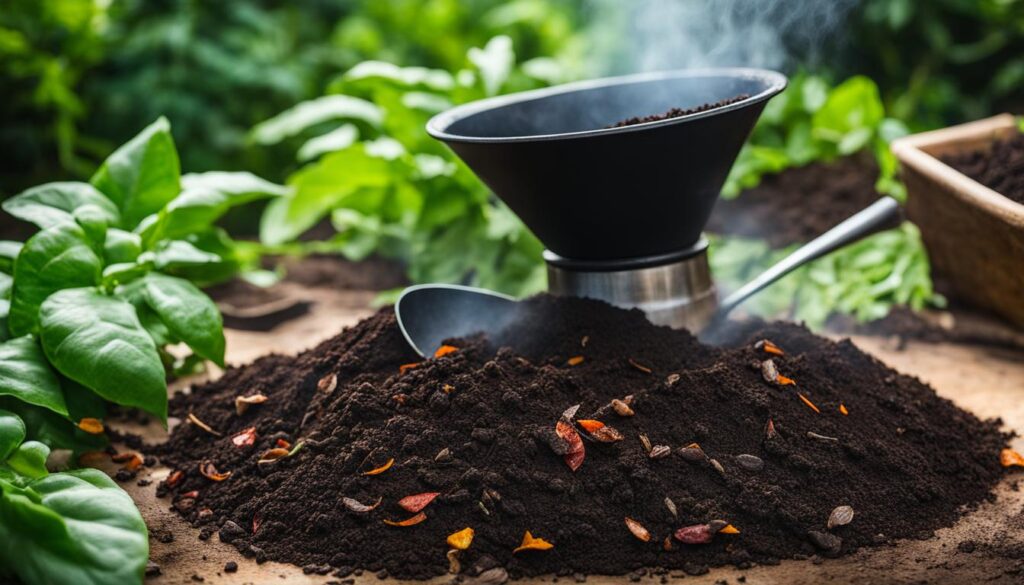 coffee grounds for composting