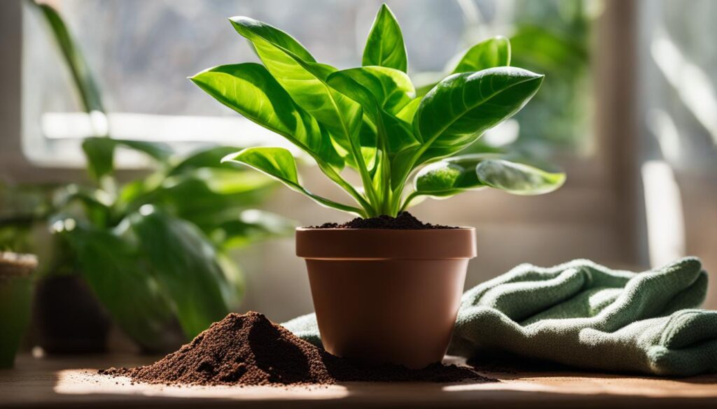 coffee grounds for houseplants