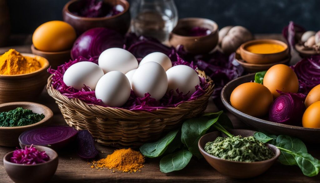 dyeing Easter eggs naturally