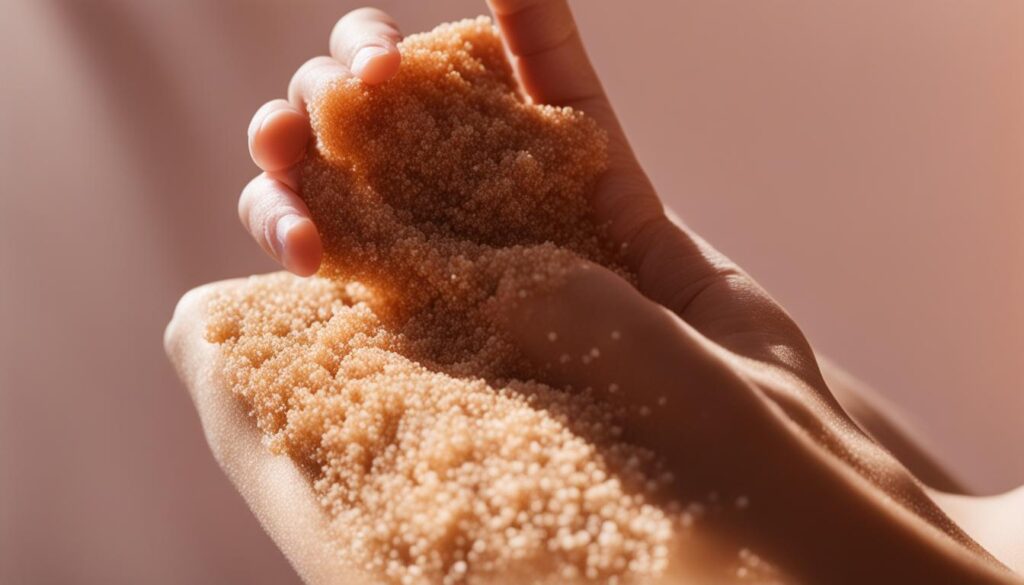 exfoliating with sugar