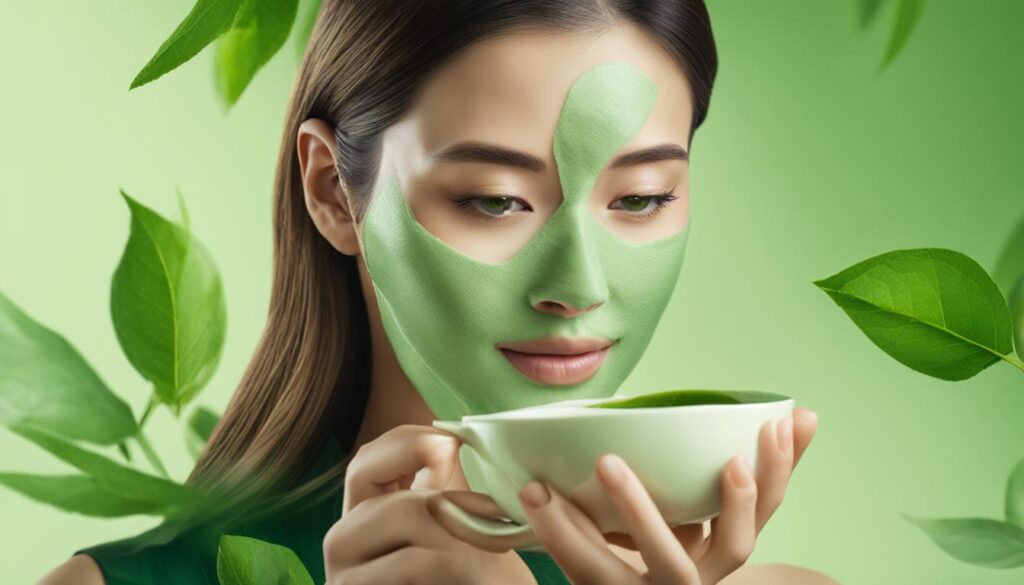 green tea extract for soothing and calming the skin