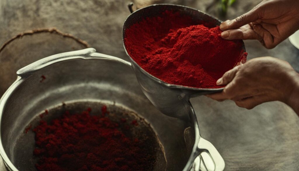 madder powder dyeing