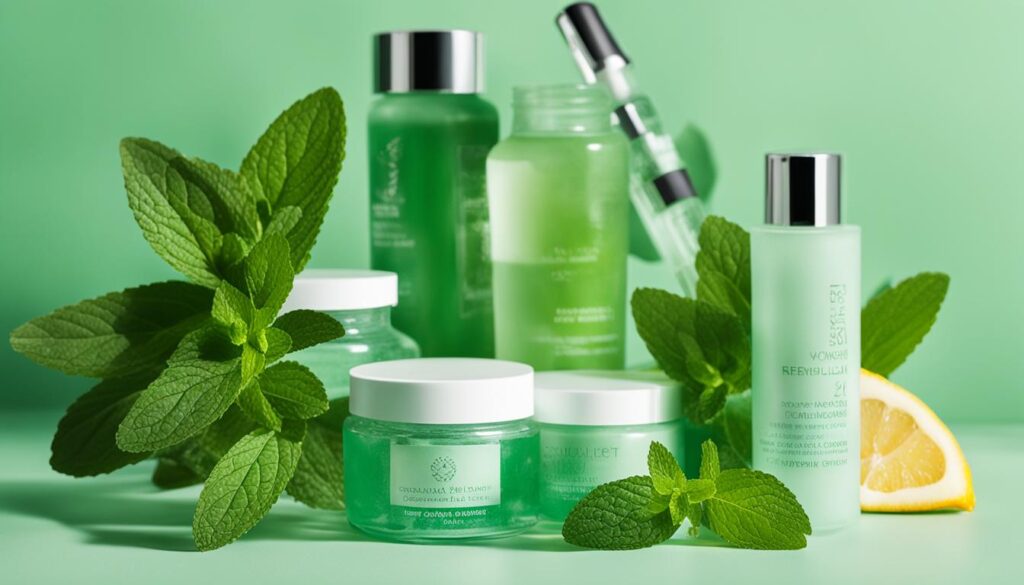 mint-infused skincare