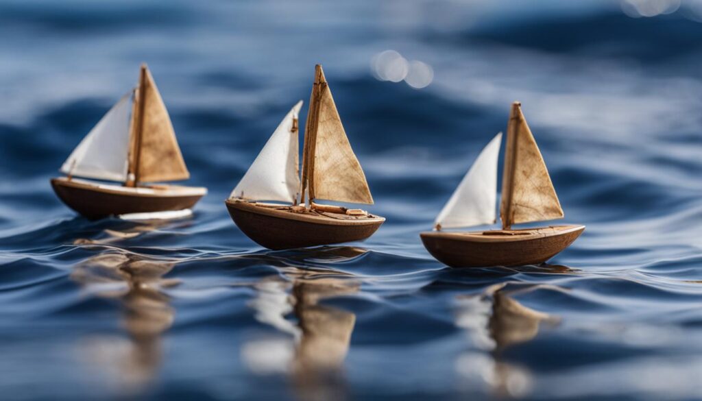 walnut shell sail boats walnut shell sail boats